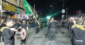 عزاداری مردم برازجان در شب تاسوعای حسینی