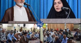 صدیقه سعادتمند بخشدار مرکزی دشتستان - نماز جمعه دالکی