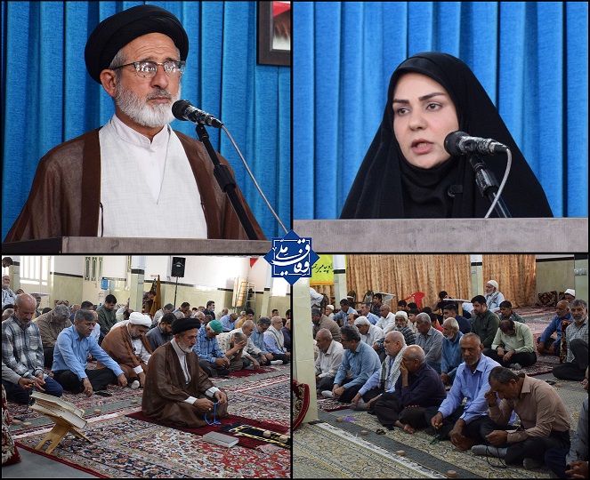 صدیقه سعادتمند بخشدار مرکزی دشتستان - نماز جمعه دالکی